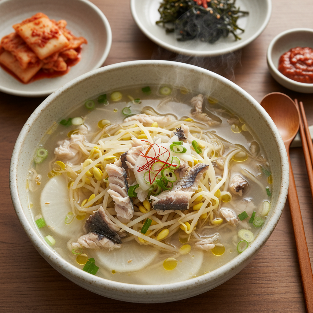 超簡単！豆もやしたっぷりのさっぱりした干し鱈スープレシピ